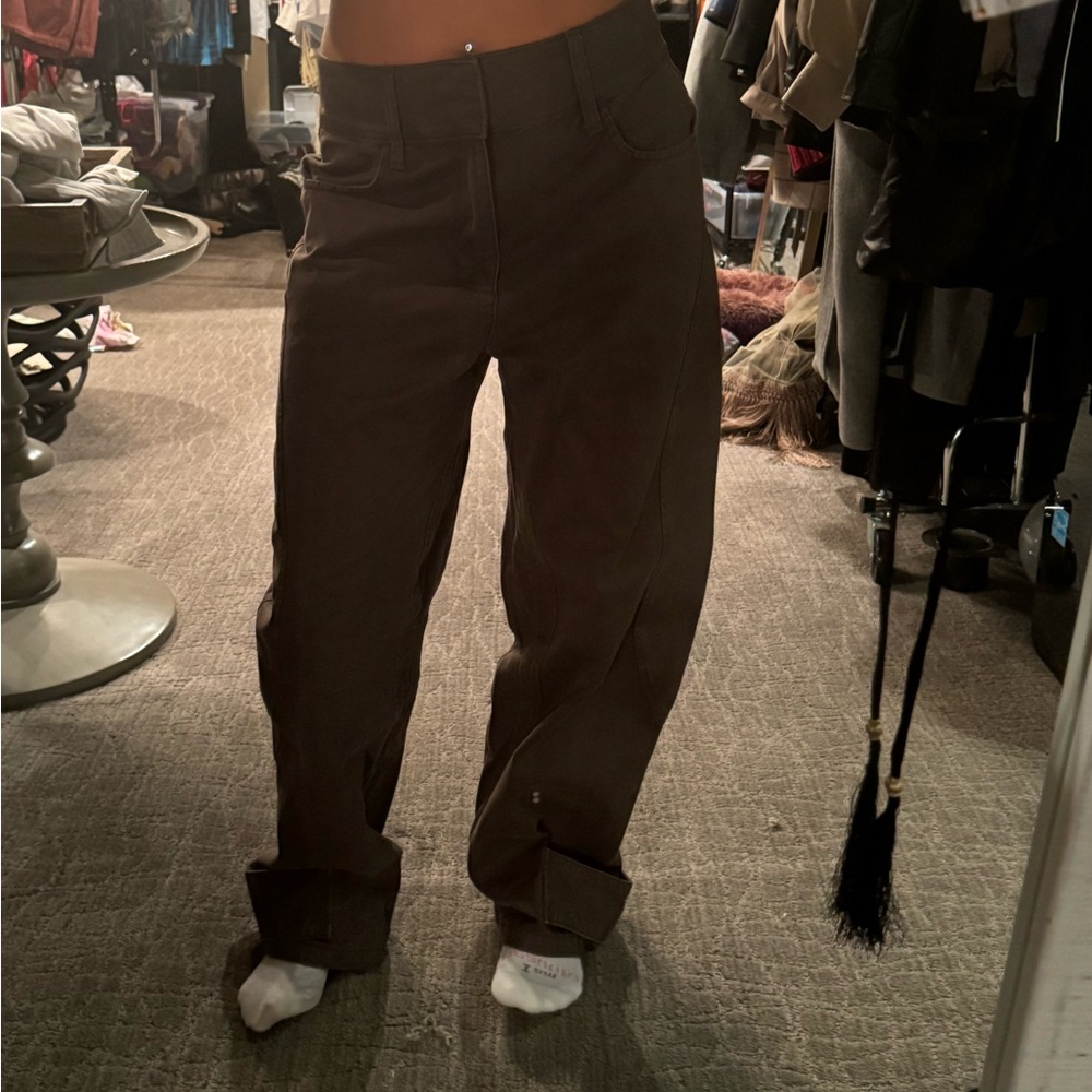 Zara Women's Dark Brown Flare Jeans - Picture 2 of 5